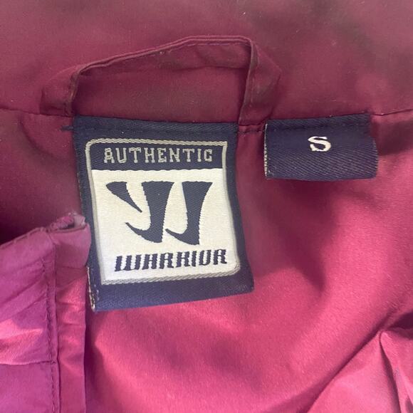 Warrior Men's Small Burgundy Layered Athletic Windbreaker Warm Up Jacket - Picture 6 of 11